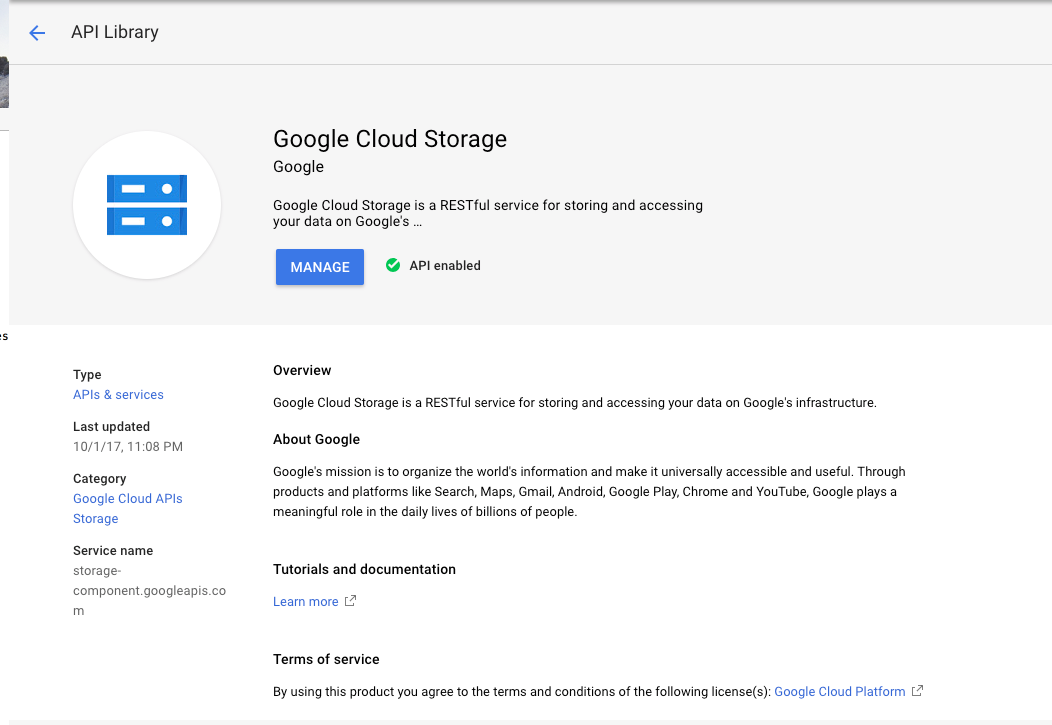 google cloud storage access control allow origin